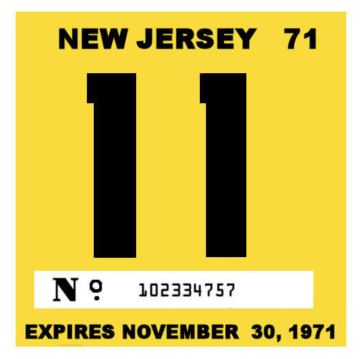 (image for) 1971 New Jersey INSPECTION Sticker